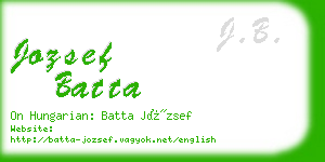 jozsef batta business card